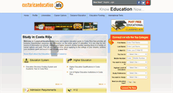 Desktop Screenshot of costaricaeducation.info