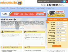 Tablet Screenshot of costaricaeducation.info